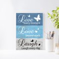 thumbnail image 3 of Modern Rustic Live Love Laugh Canvas Wall Art,Inspirational Quotes Wall Art Canvas Framed Painting Ready to Hang Room Décor for Home Living Room Bedroom Decorations 12"x 15", 3 of 6