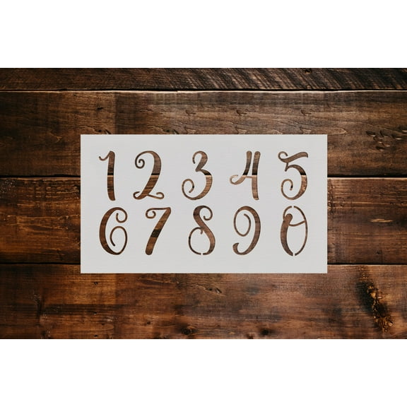 Numbers Sheet Stencil (3"x6")