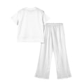 thumbnail image 3 of Abcomgle Girls 2 Piece Outfits 4-16 Solid Short Sleeve Tee Top and Wide Leg Pants Set Cute Trendy Girls Activewear Sets,5-6 Years, 3 of 4