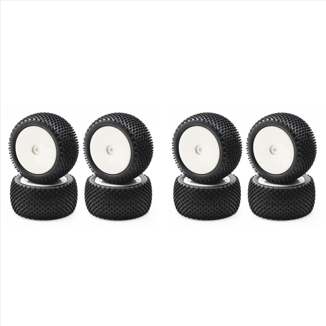 8 Piezas 90mm 1/10 RC Off-Road Coche Neumáticos de Goma Ruedas Neumáticos para 144001 144010 124019 104001