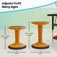 thumbnail image 5 of BizChair Adjustable Height Kids Flexible Active Stool for Classroom and Home with Non-Skid Bottom in Orange, 14" - 18" Seat Height, 5 of 16