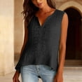 thumbnail image 5 of TRUBKH Camisole Tops Womens Summer Tops Linen Tank Womens Sleeveless Basic Cami Tanks Scoop Neck V Neck Camisole Tunic Blouses Basic Tight T Shirts Adjustable Spaghetti Strap Black M, 5 of 6