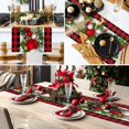 thumbnail image 4 of GOOESING Red Black Buffalo Check Plaid Christmas Table Runner Winter Holiday Table Decor 13" x 72", 4 of 6