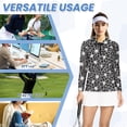 thumbnail image 6 of Garronmavis Golf Leopard Print Zip Up Golf Shirt Women Size S Long Sleeve Tennis Collar Shirts Pickleball Shirts Workout Shirt, 6 of 7