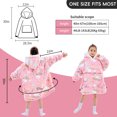 thumbnail image 4 of XIECUVA Wearable Blanket Hoodie for Kids, Soft Double Layer Sherpa Fleece Sweatshirt,Teen Gifts for Kids, Youth, Boys, Girls, One Size, Fluorescent Rainbow, 4 of 9