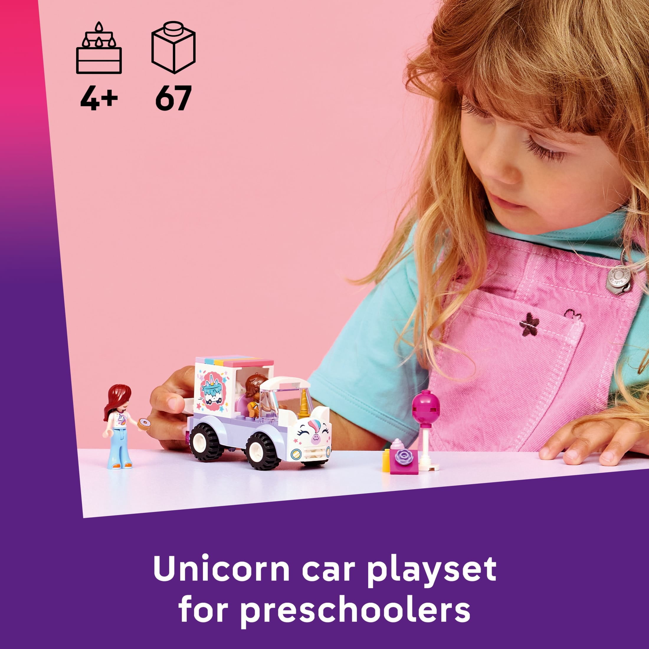 LEGO, Unicorn Cake Delivery Car, Set 42675, 67 Pieces - Walmart.com LEGO, Unicorn Cake Delivery Car, Set 42675, 67 Pieces - Walmart.com