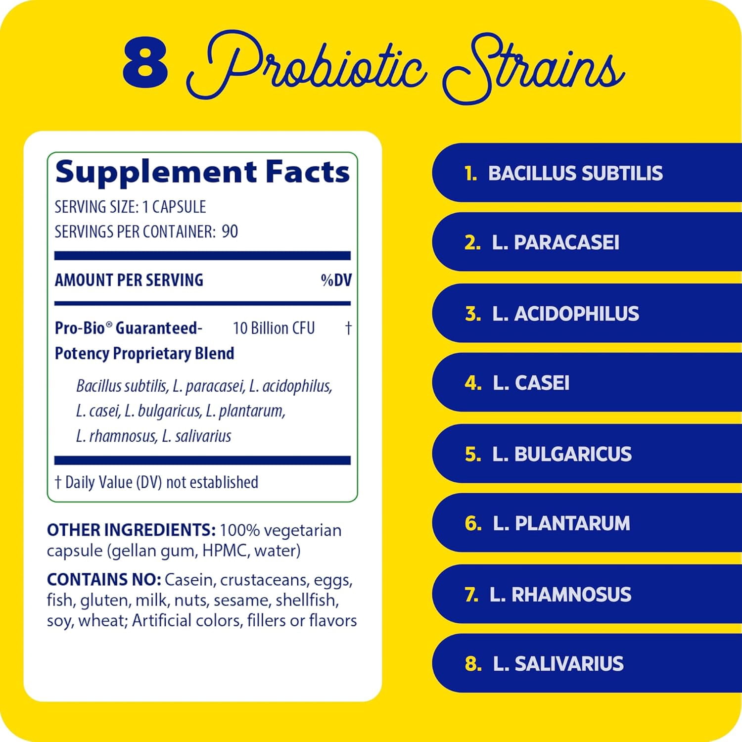 Enzymedica Pro-Bio, Shelf Stable Probiotic for Healthy Digestion, 10 Billion CFU, 90 Count