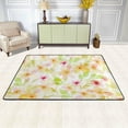 thumbnail image 3 of SKYSONIC Yellow Floral Area Rug Pad 24"x36", 100% Light Weight Polyester Fabric for Living Bedroom, 3 of 6