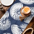thumbnail image 3 of Table Runners 90 Inches Long Dress Scarves, Coastal Shell Navy Blue Farmhouse Coffee/Dining/Kitchen Table Decor Table Runner for Living Room, Summer Ocean Shell Beach 13x90 Inch, 3 of 9