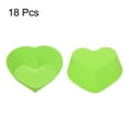 thumbnail image 4 of 18pcs Silicone Cupcake Liners, 2.75 Inch Silicone Baking Cups Non-Stick Muffins Mold, Green Heart, 4 of 6