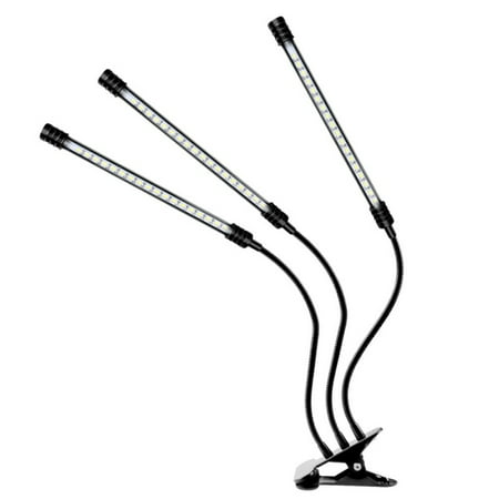 

Clearance Sale!!! LED Grow Light DC with Timer Dimmable Full Spectrum 3 Head Bulbs Flexible Clip Phyto Lamp for Plant Seedling