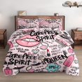 thumbnail image 3 of Set de edredón Pamnest Makeup Pink King Size con 3 fundas de almohada, 3 of 7