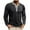 Black, variant on FAIWAD Mens Shirts Casual Long Sleeve Crewneck Button Pullover Tops with Pockets Lightweight Stretch Workout Tshirts
