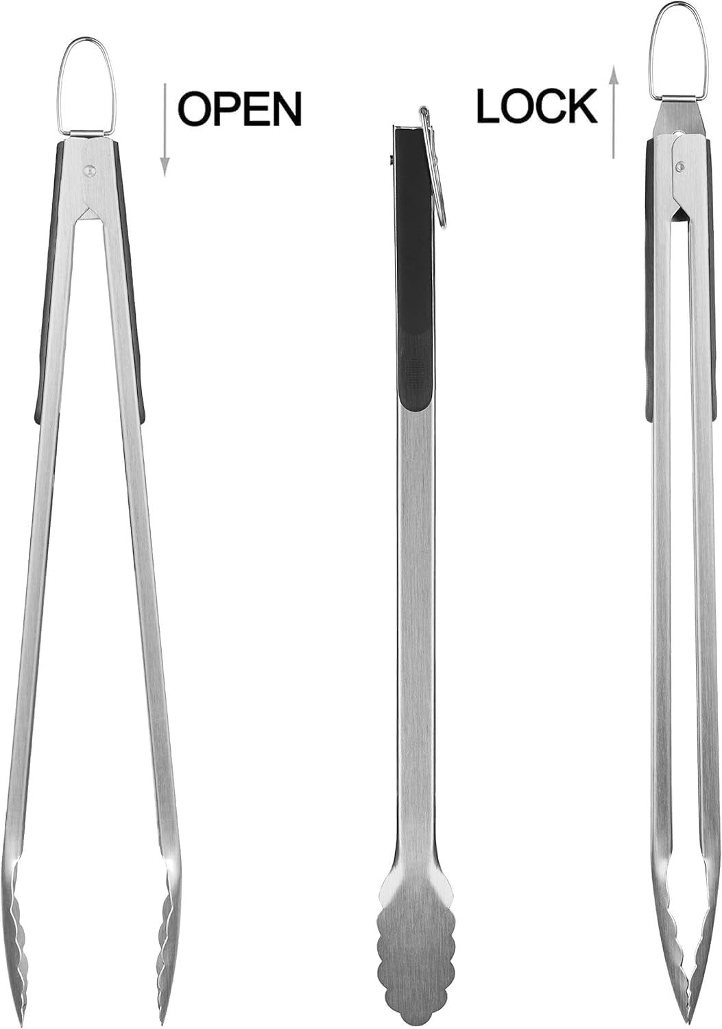 Grilljoy 8PCS Heavy Duty Stainless Steel Grill Accessories Set with Spatula - Pefert Christmas Grill Gifts Set for Man