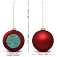 Bybiment 1PCS Red Christmas Balls Ornament, Pattern Halloween Cat Mini