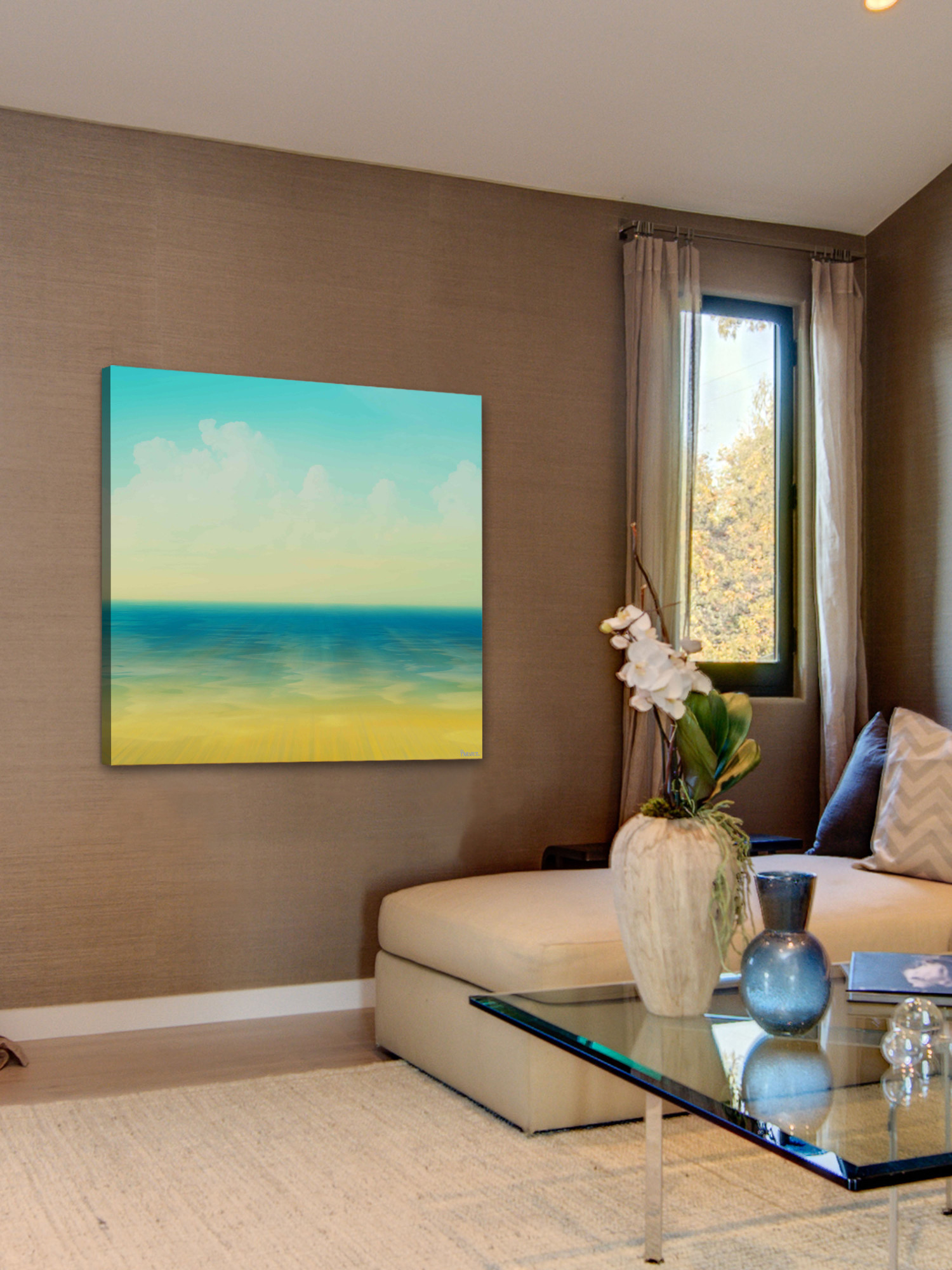 Parvez Taj "In the Horizon" Print on Canvas