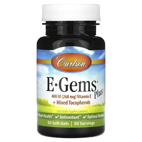 CARLSON LABS E-GEMS PLUS 400IU, 50 SOFTGELS