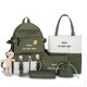 thumbnail image 1 of Mochila De Gran Capacidad De 5 Uds., Conjunto De Bolsa De Lápiz, Mochila Escolar Ligera Duradera De Lona, ​​bolsa De Viaje De Moda, 1 of 4