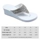 thumbnail image 2 of FLOPS para mujer Rhinestones Flip Sandalias Sandalias Plataforma Sandalias de cuña (40) Blanco, 2 of 9