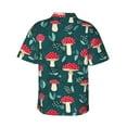 thumbnail image 3 of Goofa Amanita Mushroom Hawaiian Shirt for Men, Unisex Summer Beach Casual Short Sleeve Button Down Shirts,Aloha Tropical Floral print shirt-Small, 3 of 9