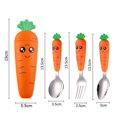 thumbnail image 1 of Juego de vajilla de acero inoxidable 304, cuchara para raspar barro, zanahoria, vajilla para niños, suplemento alimenticio para bebés, tenedor, cuchara, juego de regalo, 1 of 6