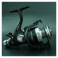 thumbnail image 4 of Moulinet de Pêche à Double Bobine Double Frein Moulinet de Spinning Poignée en Métal Robuste Moulinets de Pêche à la Carpe Baitcast Roulement 9+1BB, Cadre Squelet en Aluminium Rigide, 4 of 7