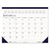 House of Doolittle Recycled Two-Color Monthly Desk Pad Calendar, 22 x 17, 2018