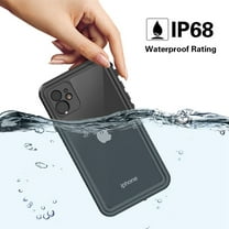 Dteck Full Body 360 Protective Waterproof Case For iPhone 11 (6.1 inch),Shockproof Dirtproof Sandproof IP68 With Build in Screen Protector Phone Cover, Black