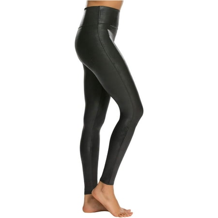 SPANX Women's Faux Leather Leggings Black Large 30 | Walmart Canada