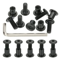 Uxcell Hex Drive Socket Cap Bolt, Chicago Screw Binding Post Screw Carbon Steel Dowel Nut with Hex Wrench Black M6x16mm