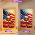 thumbnail image 2 of Firefighter Siamese Hero Rescue Fire Dept Fireman USA Flag Acrylic Plaque with Wood Photo Frame Box Cat Lover Kitten Owner Gifts Light Box - 02026, 2 of 5