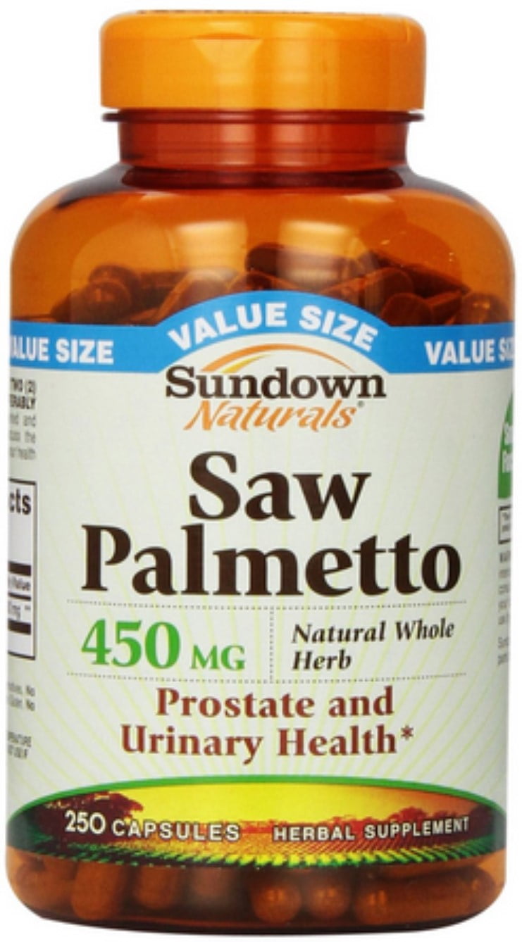 Sundown Saw Palmetto 450 mg Capsules 250 ea (Pack of 2)