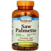 Sundown Saw Palmetto 450 mg Capsules 250 ea (Pack of 6)