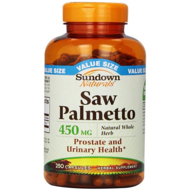 Sundown Saw Palmetto 450 mg Capsules 250 ea (Pack of 2)