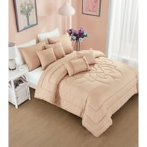 ESCA Bed in a Bag 9-Piece Jovana Blush Pink Quilted Comforter & Sheet Bedding Set - Queen Size