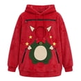 thumbnail image 6 of LWFFDAW Christmas Pet Pouch Hoodie for Women Long Sleeve Sherpa Fleece Hoodies Winter Warm Oversized Pullover Hooded Sweatshirts, 6 of 6