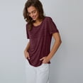 thumbnail image 5 of SUNBS Blouses for Women Short Sleeve Lace Tops Dressy Casual Tees, Sizes S-2XL, 5 of 10