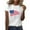 White, variant on 4th of July Shirt for Women Summer Fashion American Flag Tops Independence Day Patriotic Round Neck Short Sleeve T-Shirt Blouses White XL
