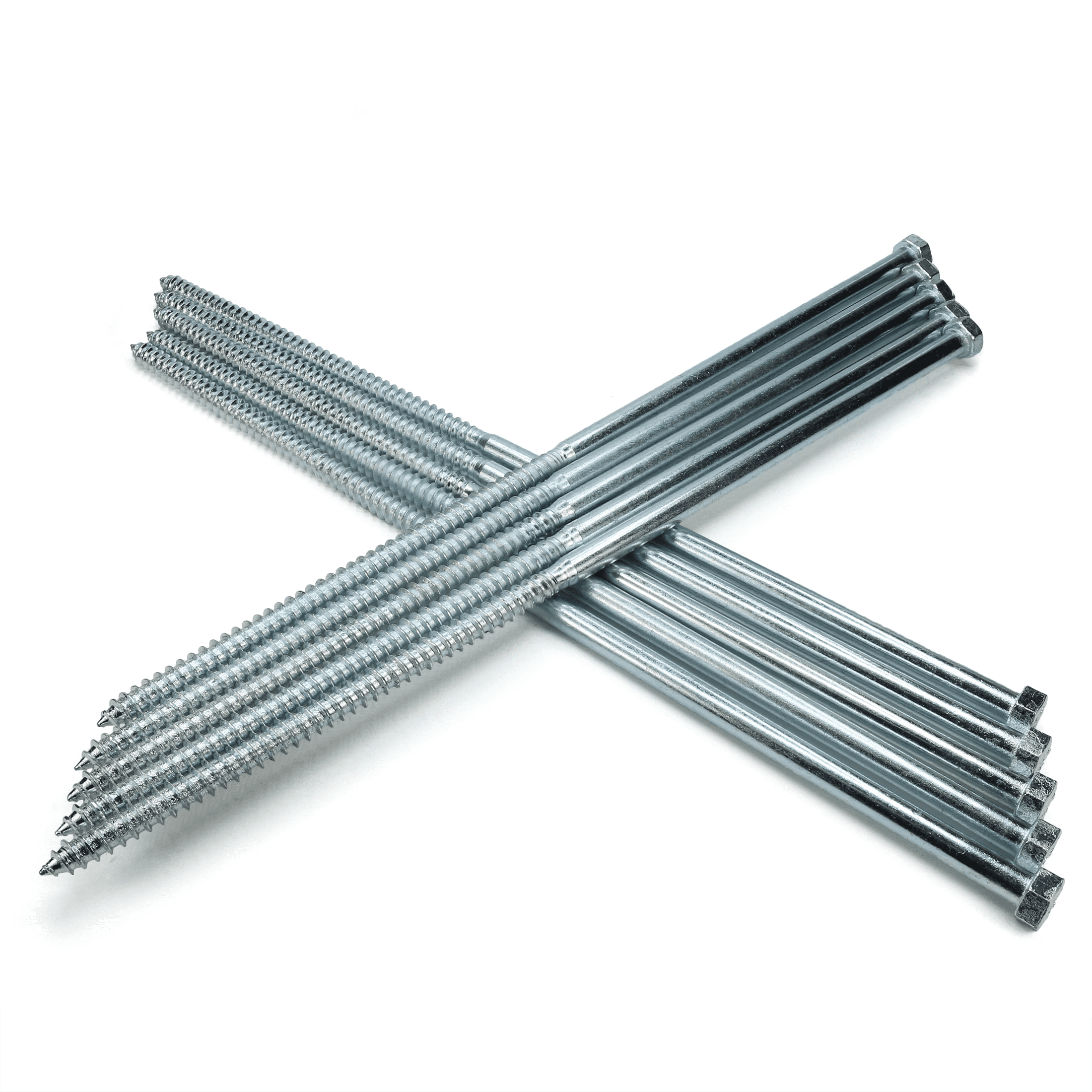 3/8" x 14" Lag Screws / Steel / Zinc - 50 Piece Carton