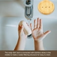thumbnail image 5 of Wooden Soap Tray, 2 Pack - Wooden Soap Dish, Natural Bamboo Soap Holder, Round Soap Saver Tray Self Draining, 5 of 6