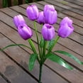 thumbnail image 4 of Nanoei Artificial Flowers, Realistic Fake Tulip Bouquet for Living Room, Garden, Home Decor, Wedding, and Party Decoration Light Violet, 4 of 8