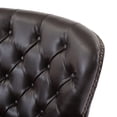 thumbnail image 4 of Ergonomic Accent Chair with Nailhead Trim & Curved Backrest, Solid Wood Legs for Living Room Bedroom Home Office Lounge Seating, 4 of 8