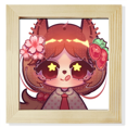 thumbnail image 1 of Squirrel Cherry Japan Square Picture Frame Wall Tabletop Display, 1 of 3