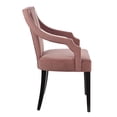 thumbnail image 4 of Modway Virtue Performance Velvet Dining Chairs - Set of 2 in Dusty Rose, 4 of 8