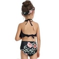 thumbnail image 3 of Liacowi Mom and Me Swimwear Two Piece Swimsuits Family Matching Swimsuits Ruffle Bikini Tops + High Waist Thong, 3 of 4