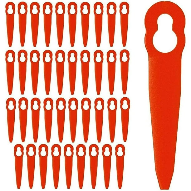 Replacement Plastic Blades 100 Pieces Replacement Plastic Cutter Blades Edger Blades Lawn Mower Blade Lawn Mower Accessories Red Walmart