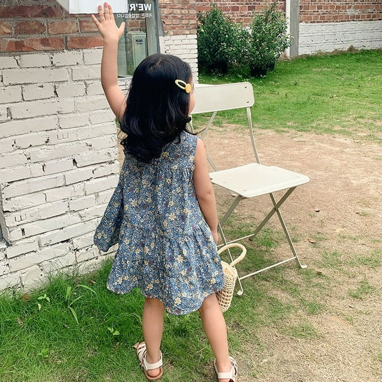 toddler girl beach dress Floral Designer Pom Pom Dress for Toddler Girls