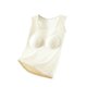 thumbnail image 2 of Ropa interior térmica para mujer, otoño e invierno, camiseta térmica de tirantes con cuello redondo y forro polar suave, sin mangas, de poliéster., 2 of 3