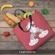 thumbnail image 5 of Disketp Unicorn and Wine Bolsa Tote de Lona para Mujer, Bolso de Hombro y Cruzado con Cierre de Cremallera, 5 of 7