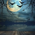 thumbnail image 6 of Orinice Bats Full Moon Round Table Cover Stain Resistant Washable Indoor Outdoor Tablecloth Kitchen Dining Wedding Parties 100% Polyester Halloween Theme 46-50, 6 of 8